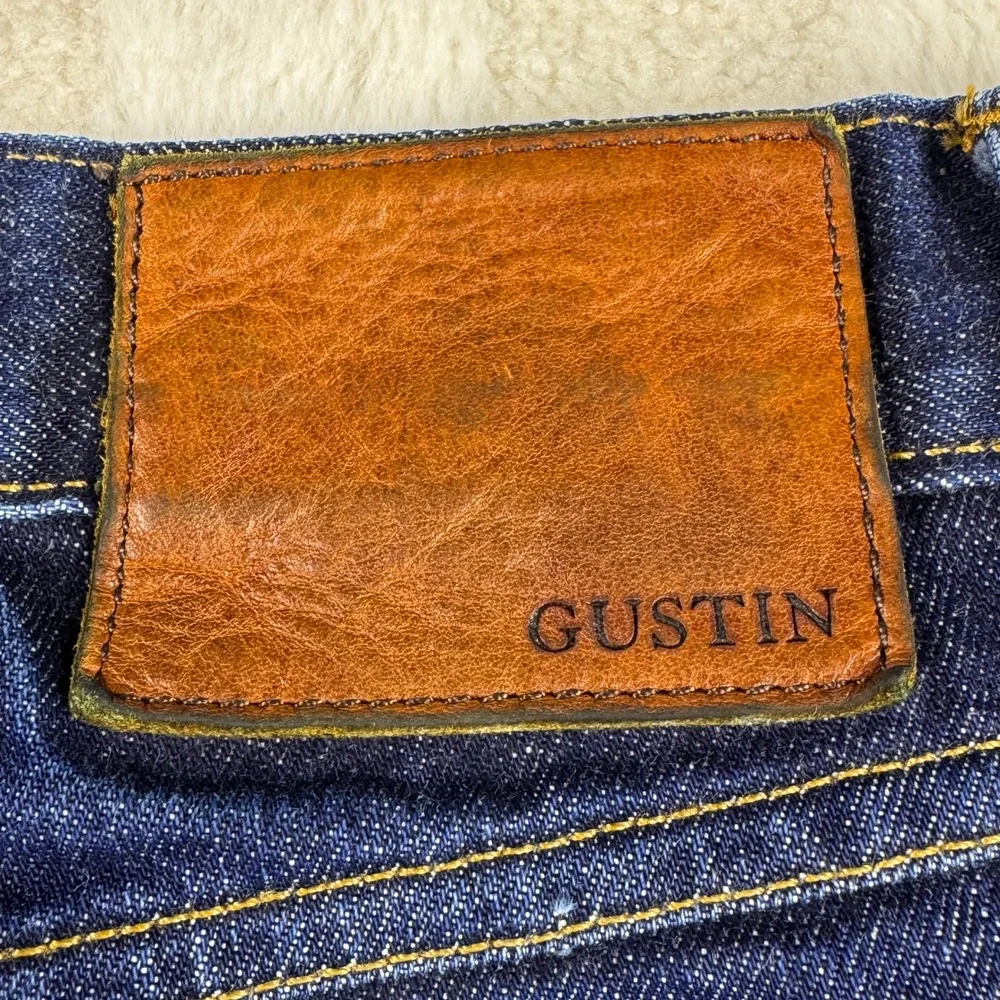 Gustin‎ California Slim Raw Denim Jeans Selvedge Dark Wash Mens